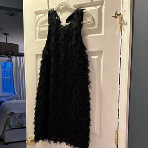 Anthropologie Black Textured Mini Dress